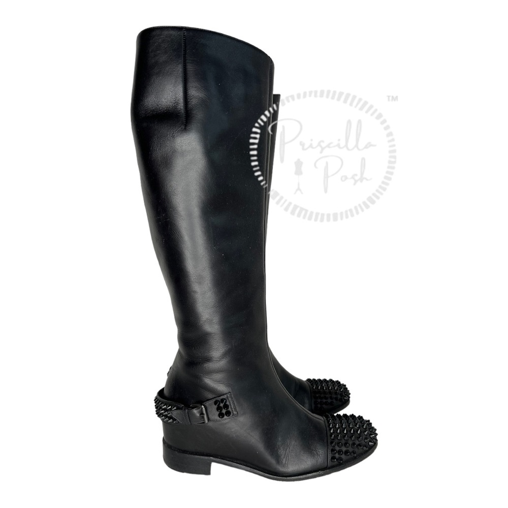 Christian Louboutin
Egotina Spike Red-Sole Boot, Black 37.5 Tall Black Riding